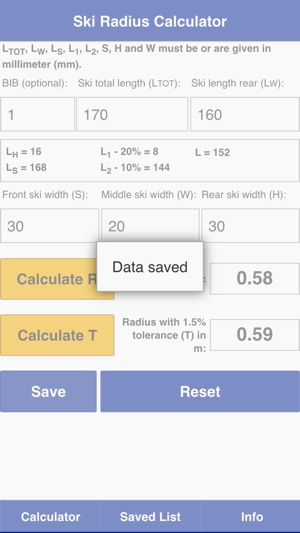 FIS Ski Radius Calculator(圖2)-速報App