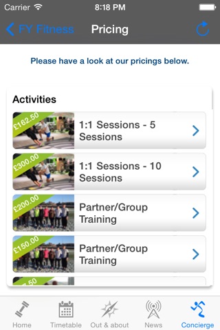 FY Fitness: Personal Trainer screenshot 2