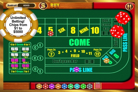 A Pharaoh's Lucky 7 Master Casino Craps 3D Addict Game screenshot 2