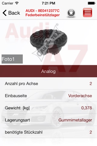 AutoParts Audi A7 screenshot 4