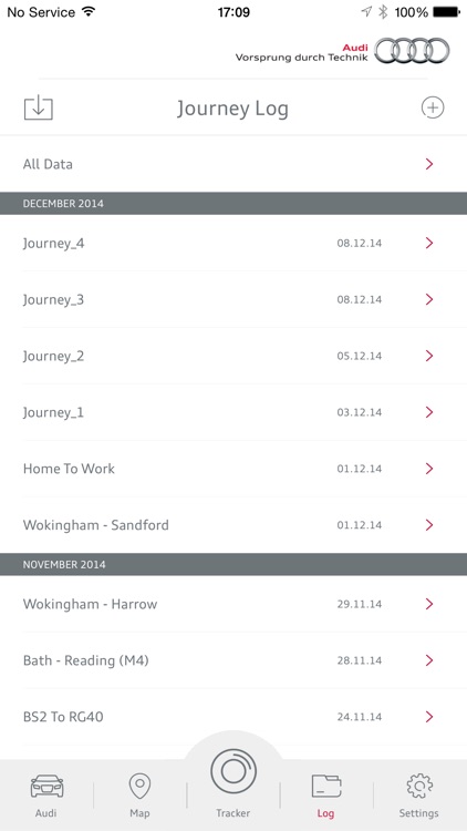 Audi Mileage Tracker