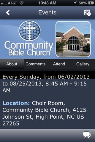 Community Bible Church. screenshot 3