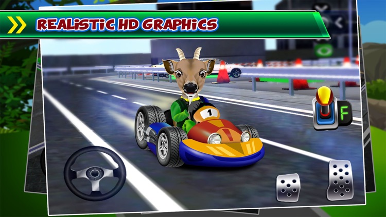 Goat Driving Car Parking Simulator - 3D Sim Racing & Dog Run Park Games! screenshot-3