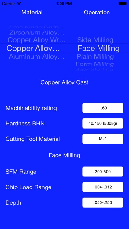 Machinability Calculator - Speeds and Feeds for Tooling Metals and Carbide