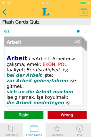 Türkisch <-> Deutsch Wörterbuch Basic screenshot 3