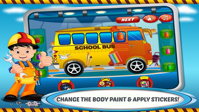 School Bus Wash & Garage – Little Car Salon, Summer Fun with(圖4)-速報App