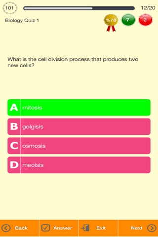 College Biology Quiz screenshot 3