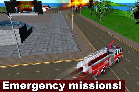 Fire Truck Emergency Driver 3D Free screenshot 4