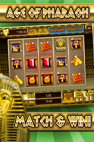 Age Of Pharaohs Slots Casino - Win Way Huge Jackpots With Bonus Games Blackjack & Roulette Pro screenshot 2