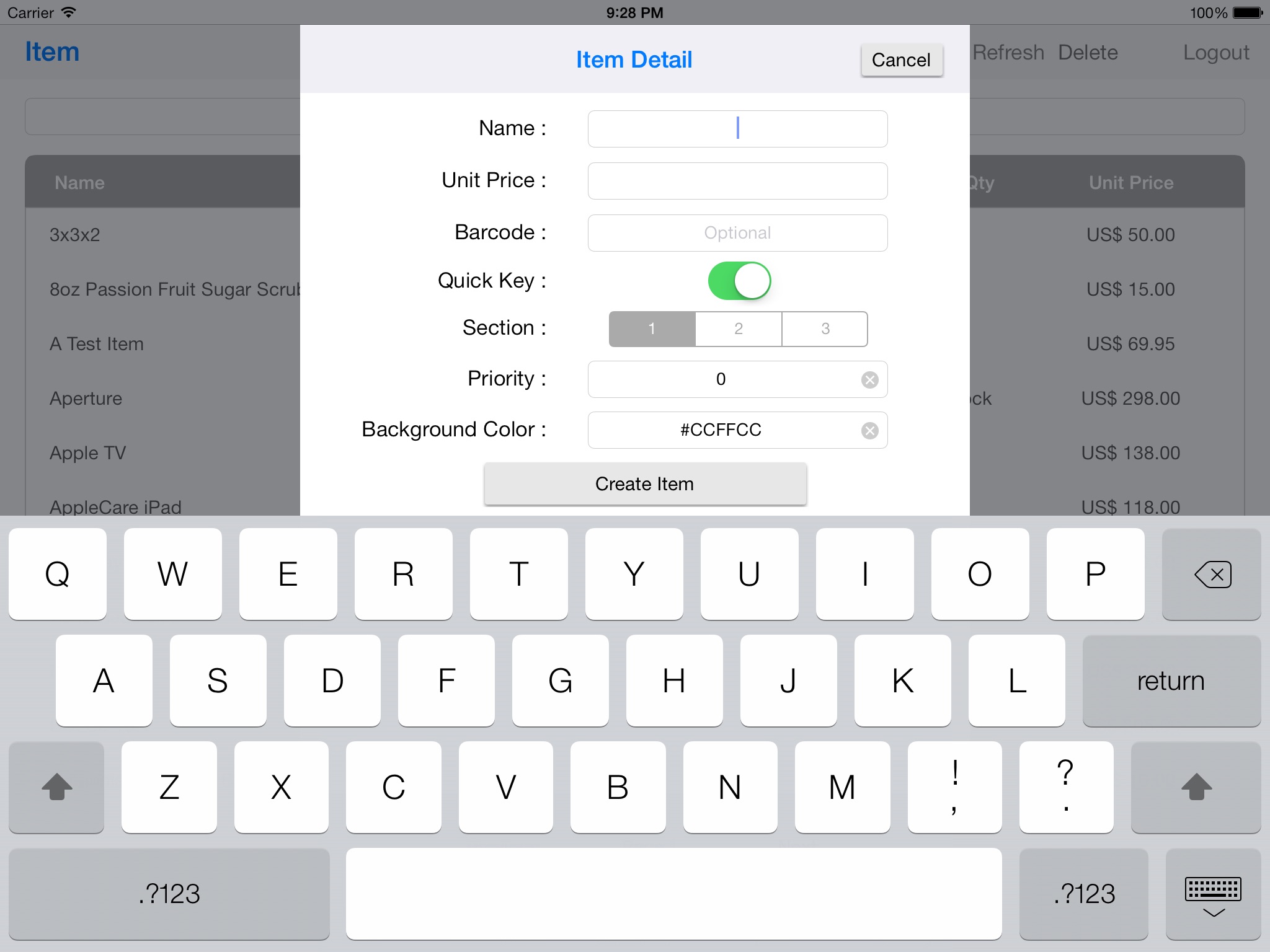 Gazelle Point-of-Sale for iPad screenshot 4