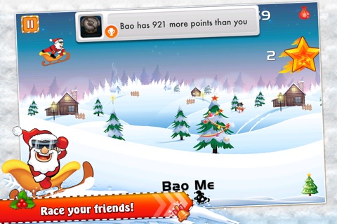 Crazy Santa Xmas Racing - Top nitro rocket gear christmas action game for kids! screenshot 3