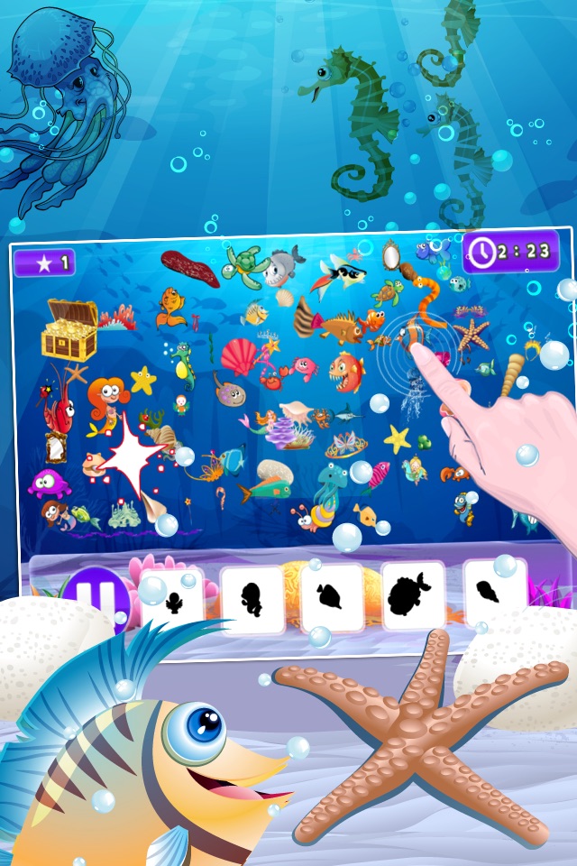Mermaid Princess Hidden Objects: I Spy Underwater Marine Animal Search screenshot 2