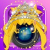Anime & Manga Pocket Princess Frozen Crown Dress Sticker Camera Style