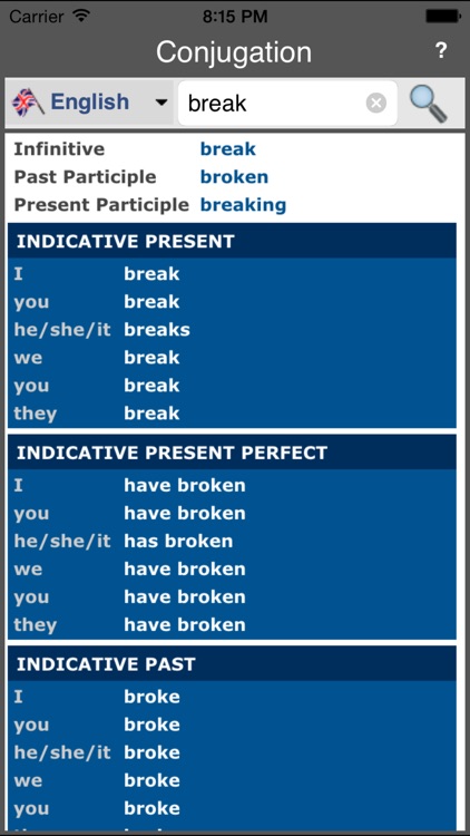 Verb Conjugation (Offline)
