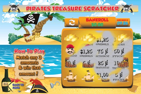 A pirate's scratcher game- Free Instant Scratch Off Lottery Tickets screenshot 3