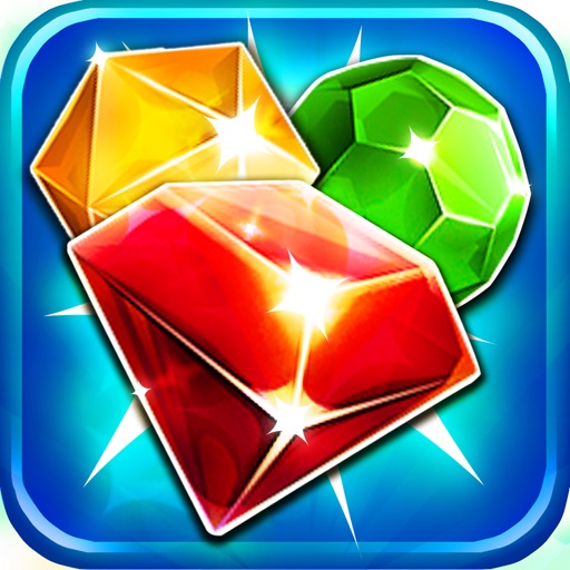 Jewel's Jam Match-3 - diamond game and kids digger's mania hd free iOS App