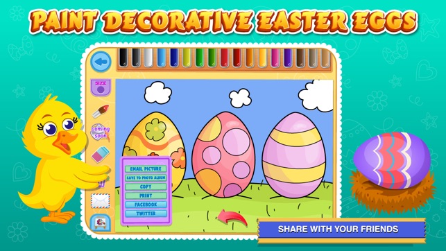 Easter Coloring Free : Paint the Eggs, rabbits and chickens(圖3)-速報App