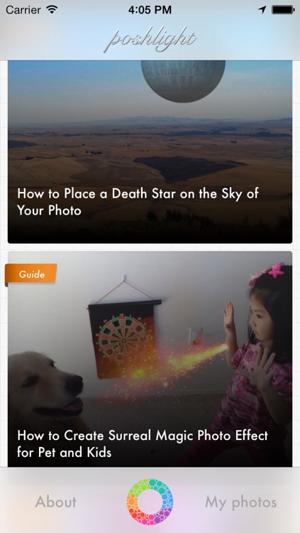 Poshlight - Surreal special effects image blender, instantly posh your photos!