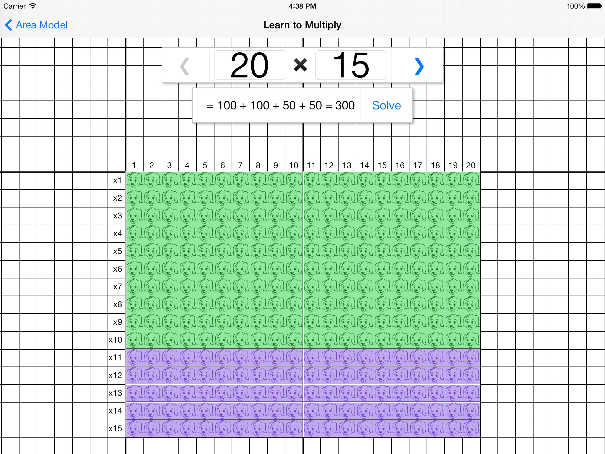 Area Model - Learn Multiplication and Division screenshot 2