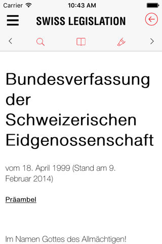 Swiss Legislation screenshot 3