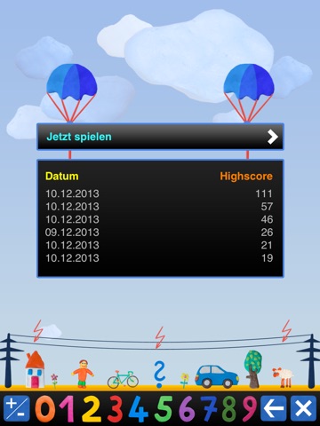 Kopfrechnen – Mathe mit Fallschirm screenshot 4