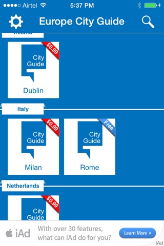 Europe City Guide for iPhone screenshot 2