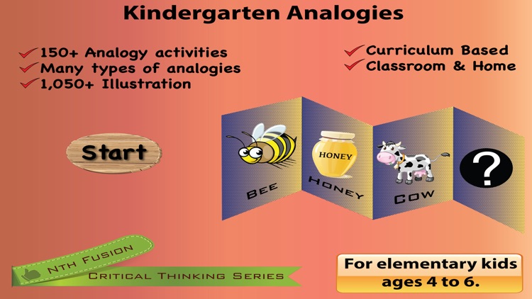 Kindergarten Picture Analogy for classrooms and home schools