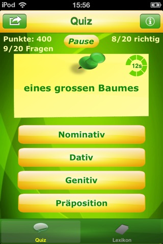 GrammaQuiz -Deutsche Grammatik screenshot 2