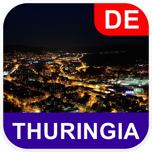 Thuringia, German Offline Map - PLACE STARS