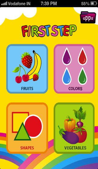 How to cancel & delete First Step - Fun and Educational Game for Toddlers, Pre Schoolers and Kids to teach about Fruits, Vegetables, Colors, and Shapes ( 1,2,3,4 and 5 Years Old ) from iphone & ipad 1