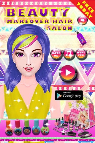 Princess Hair Salon - Beauty Makeover Hairstyles Girls Games screenshot 3