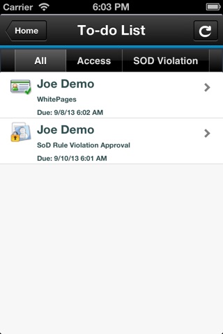IBM Security Identity Manager Mobile screenshot 2