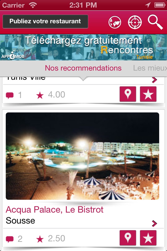Restaurants Tunisie screenshot 2