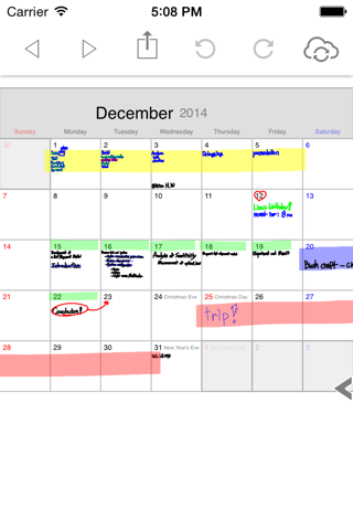 PolyCalendar 2014 - Schedule and Handwriting - screenshot 2