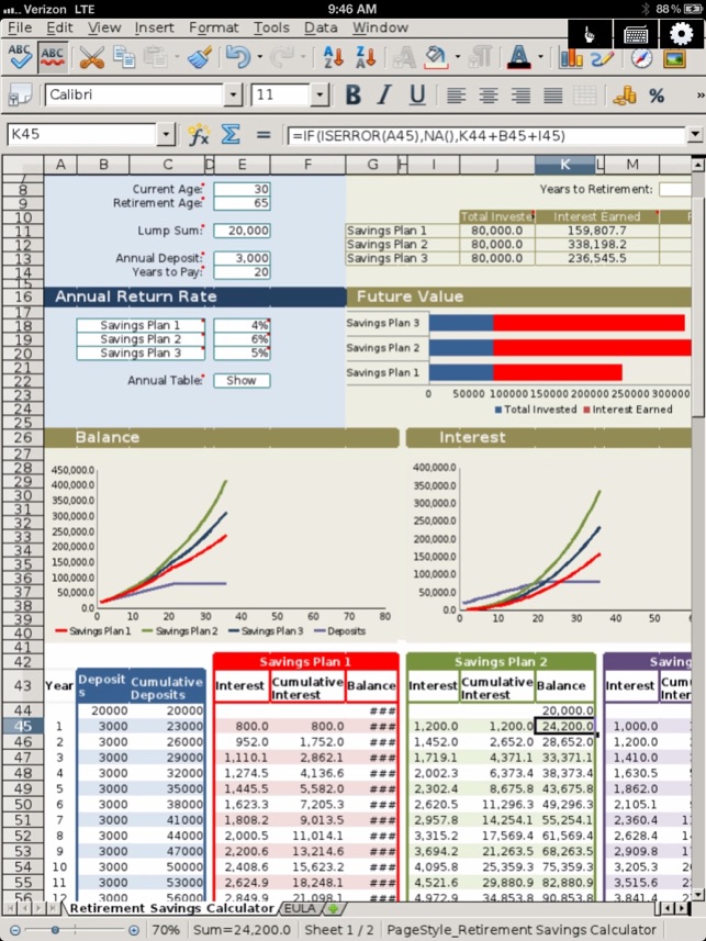 Calculator for iPad Free & Spreadsheet A