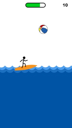 Stickman Surfer ~ Falling Beach Balls in