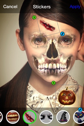 Halloween Makeup - Scary Faces, Stickers screenshot 2