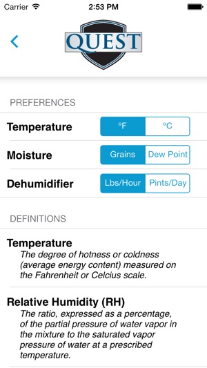 Quest Psychrometric Calculator(圖3)-速報App