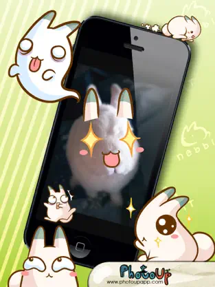 Captura 3 Nabbit Cam by PhotoUp - Cute  Rabbit Bunny Cat Stamps Photo Frame Filter Decoration App iphone