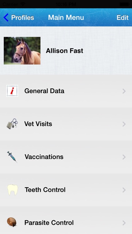 Horse Medical Agenda