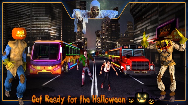 Halloween Party Bus Driver 3D