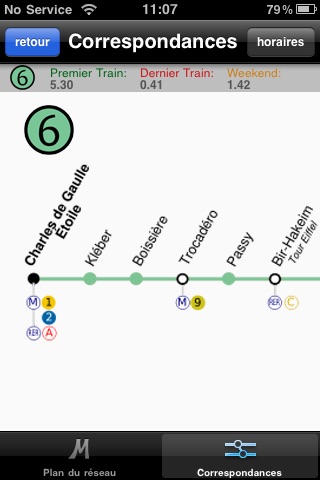 Paris Metro for iPod/iPhone screenshot 2