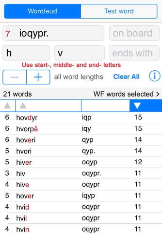 Dansk Words Finder Wordfeud screenshot 2