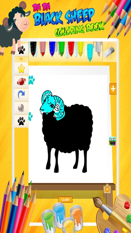 Baa Baa Black Sheep - Poem Coloring Book for Kids