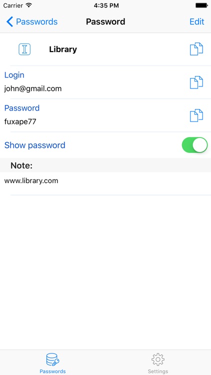 Password saver - simple password note