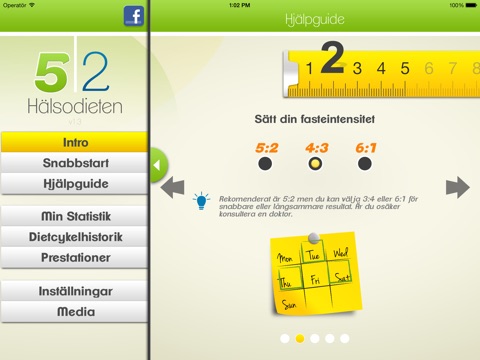 5:2 Health Diet App for iPad screenshot 2