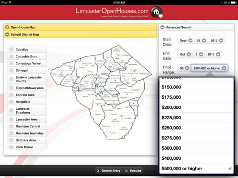 Lancaster Open Houses Tablet screenshot 2