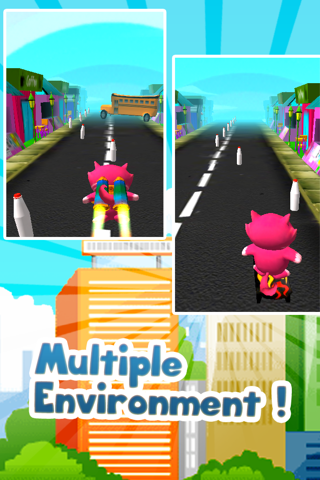 A Jetpack Kitty Fly 3D! - Reckless Run and Jump in the City : Top Casual Games for Kids screenshot 2