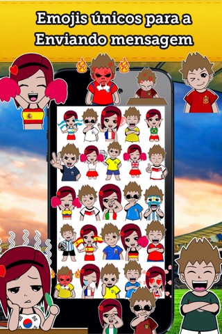 Emoji Brazil Soccer Fan Free screenshot 2