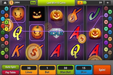 Haunted Halloween Slots - Win Big Bonus Cash and Coin Payouts screenshot 2
